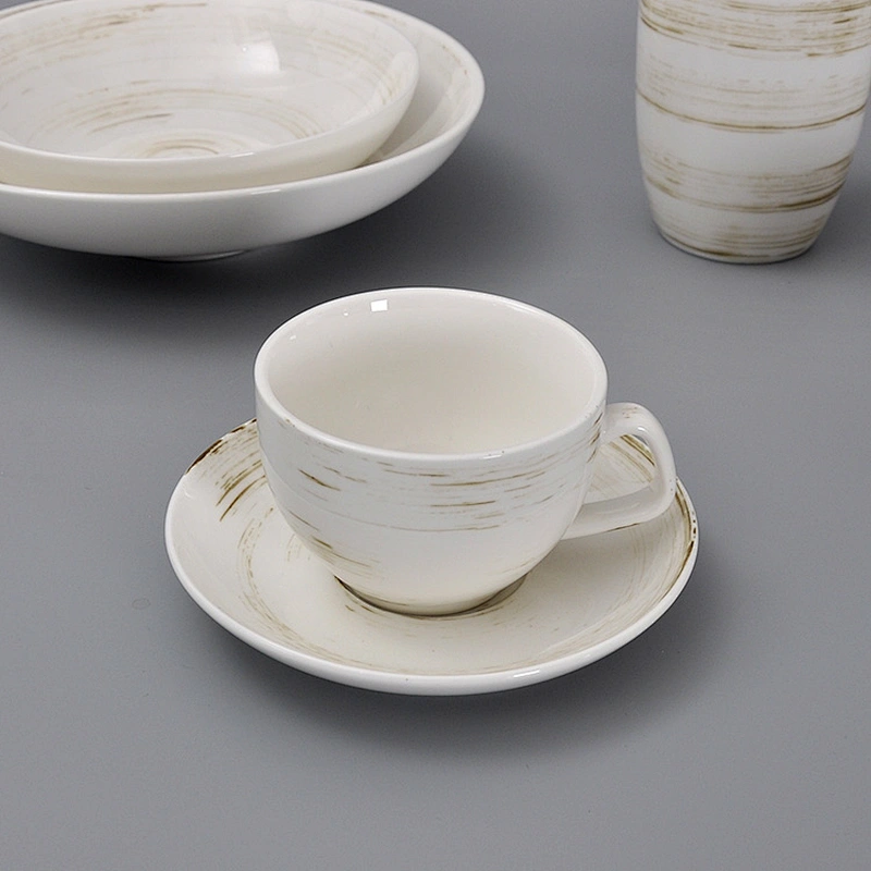 Wholesale White Porcelain On Glazed Tableware Cup Wholesale  Coffee Tea Sets