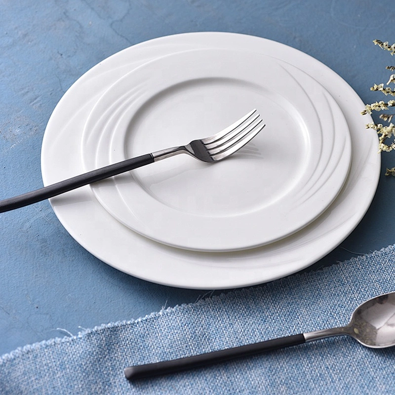 P&T Royal Ware Wholesale 8.5 / 10.5 Inch Bone China Ceramic Fat Plate