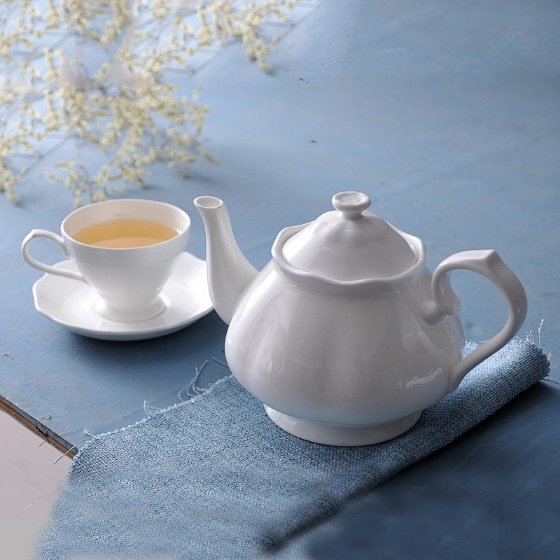 P&T Royal Ware White Bone China Ceramic Tea Cup and Saucer