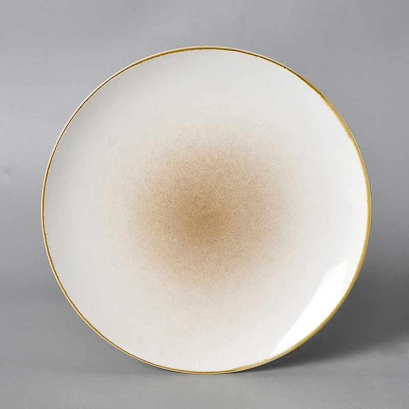 China Restaurant Crockery Ceramic Charge Plate, Chinaware Wedding Dinnerware Sets~