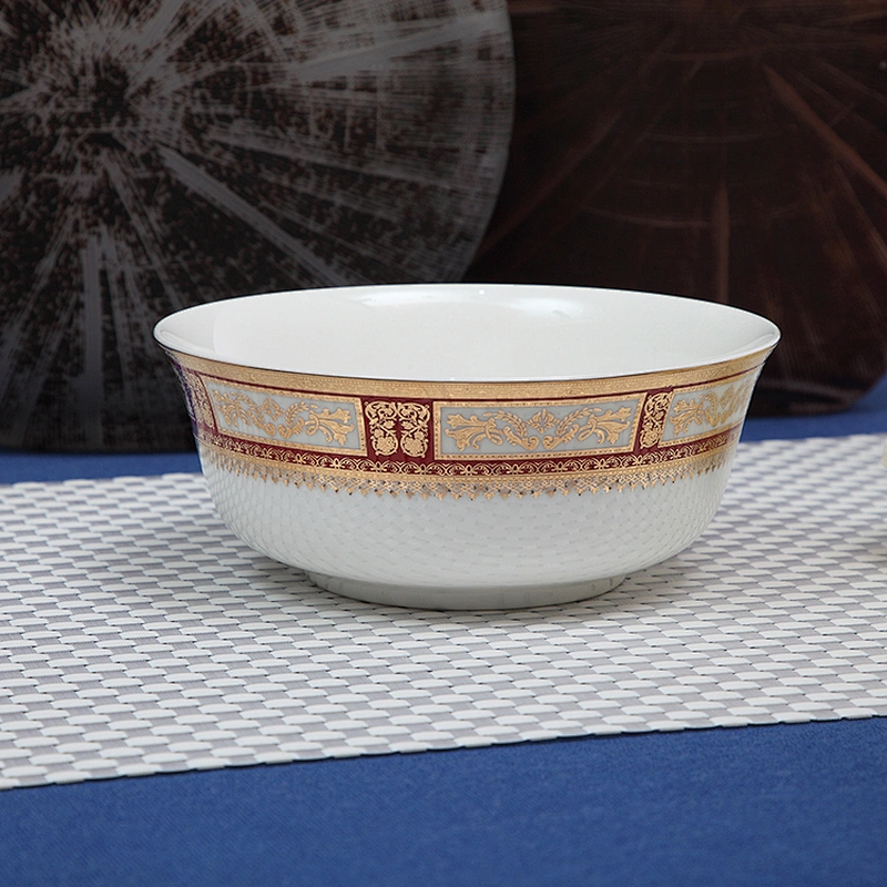 European style bone china dinnerware luxury porcelain dinner set for upscale hotels