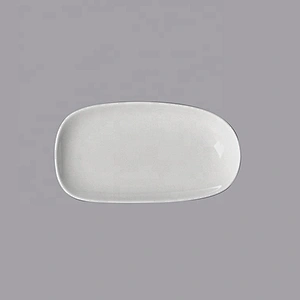 wholesale custom Ceramic restaurant Porcelain white towel dish