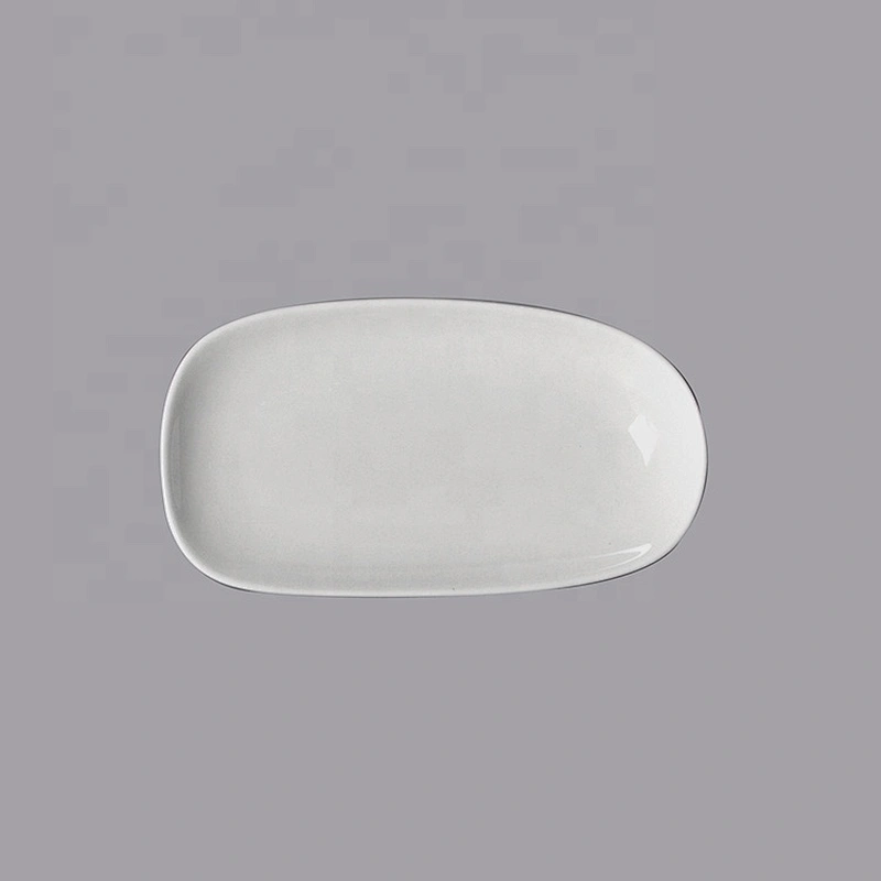 wholesale custom Ceramic restaurant Porcelain white towel dish