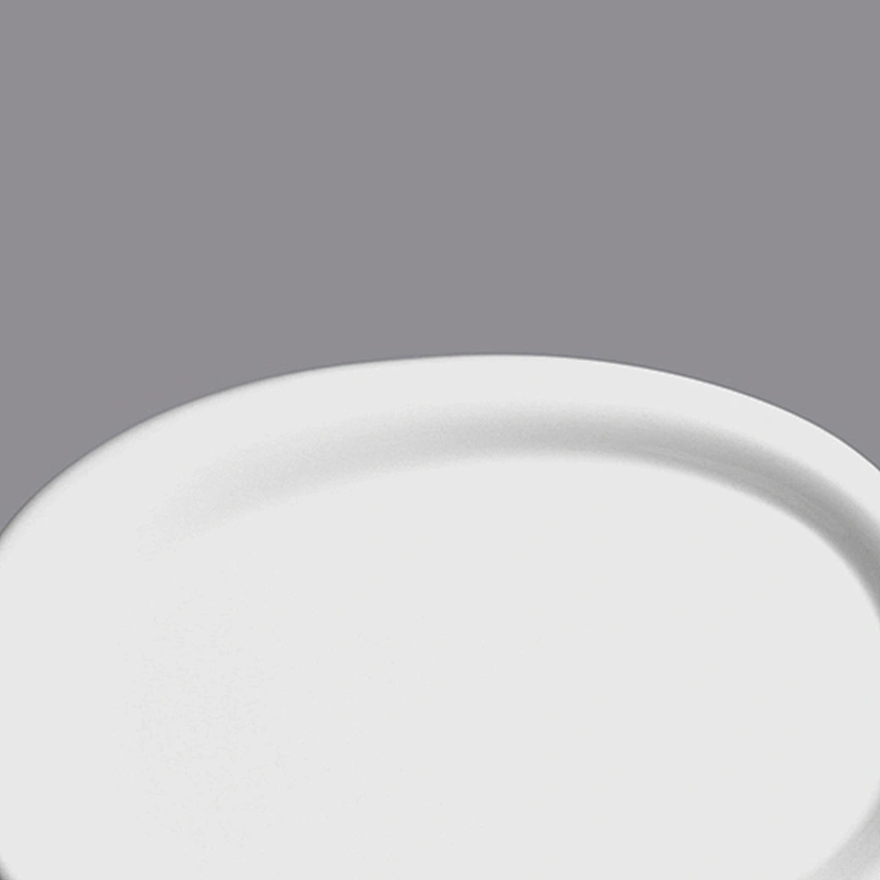 wholesale white oval porcelain restaurant kitchen ceramic dinner plate sets hotel stoneware dinner plates