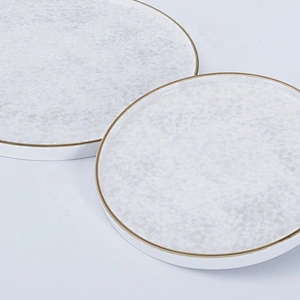 wholesale round flat porcelain dinner tableware crockery ceramic dining plate