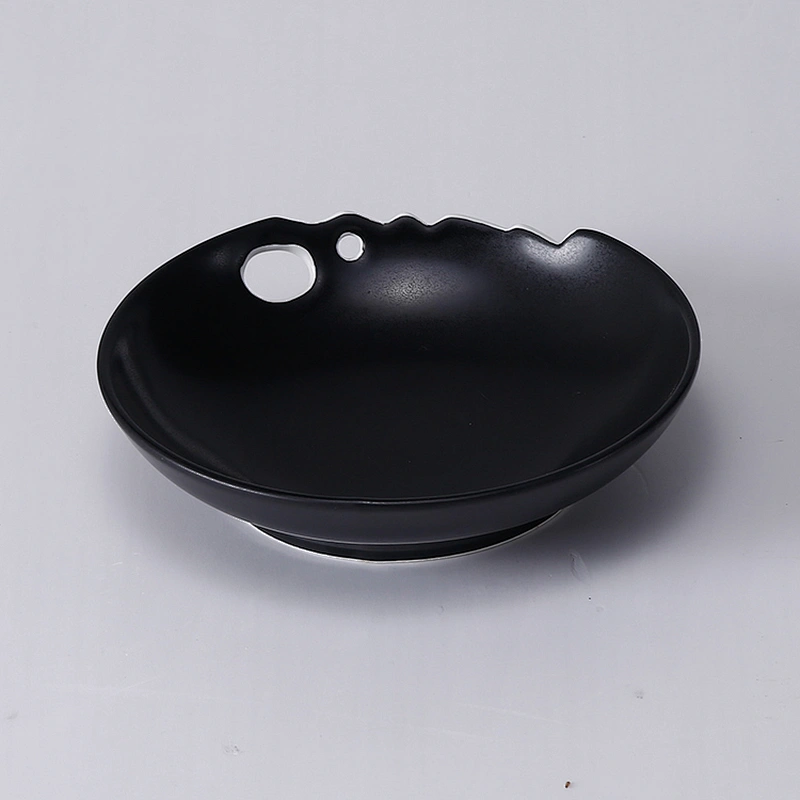 fashion style good quality classical matte black deep noodle ceramic bowl