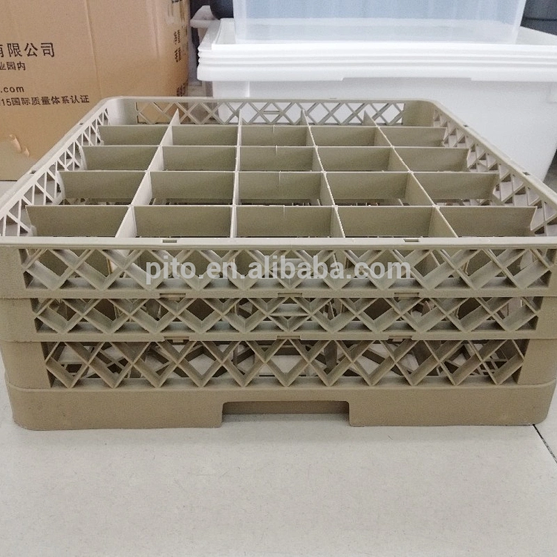 P&T plastic cup crates, stackable glass cup crates for hotel use