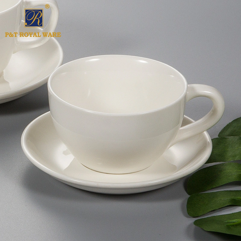 P&T Royal Ware Pure White Ceramics Porcelain 130ML Coffee Tea Cups