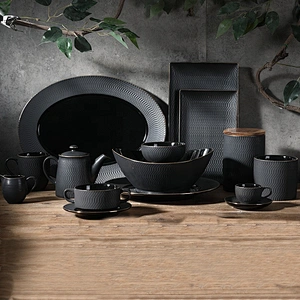 hot sale personalized black restaurant glazed porcelain mug for milk water cereal