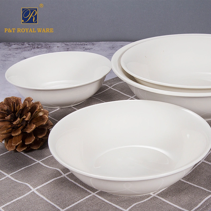 P & T Royal Ware White 5 Inch Ceramic Bowl Set
