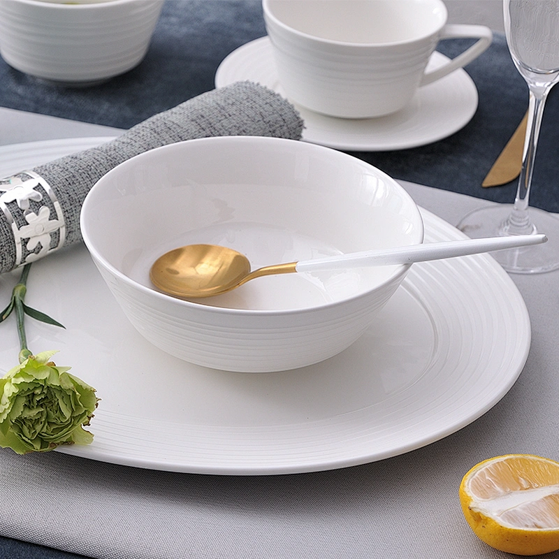 manufacturer dinner set porcelain hotel restaurant banquet white dinnerware ceramic dinnerware set