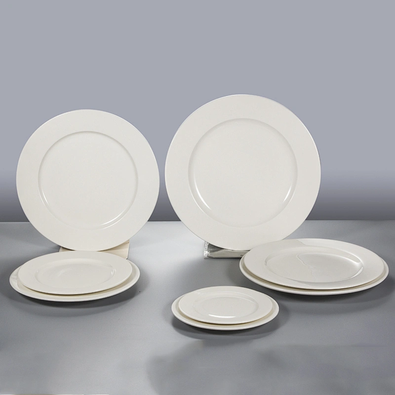 wholesale cheap round porcelain banquet buffet hall hotel restaurant wedding table ceramic charger plates