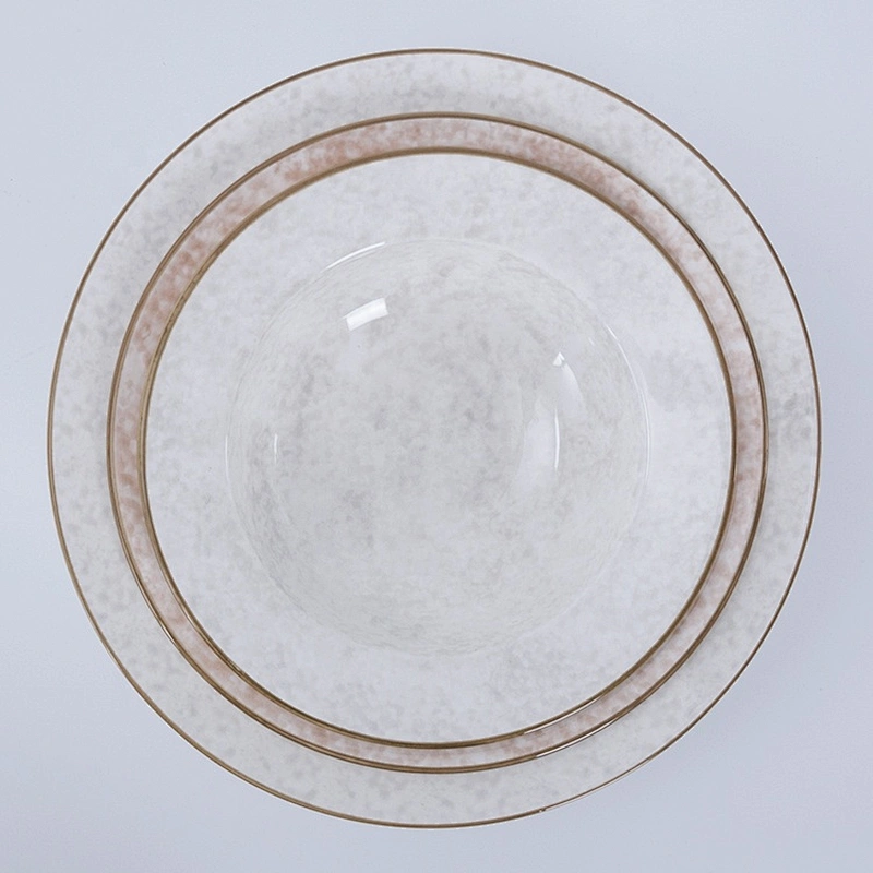 custom logo modern crockery restaurant fruit salad porcelain soup salad plate