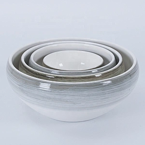 P&T Royal Ware factory custom printed high quality ceramic ramen soup salad bowl