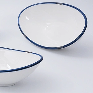 Oem Stock Ingots Shape Tableware Tapas Snack Salad Ceramic Bowl