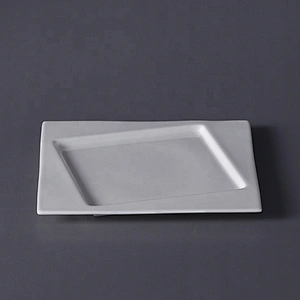 White 10 inches square bone china flat ceramic meat steak plate dinner plates restaurant