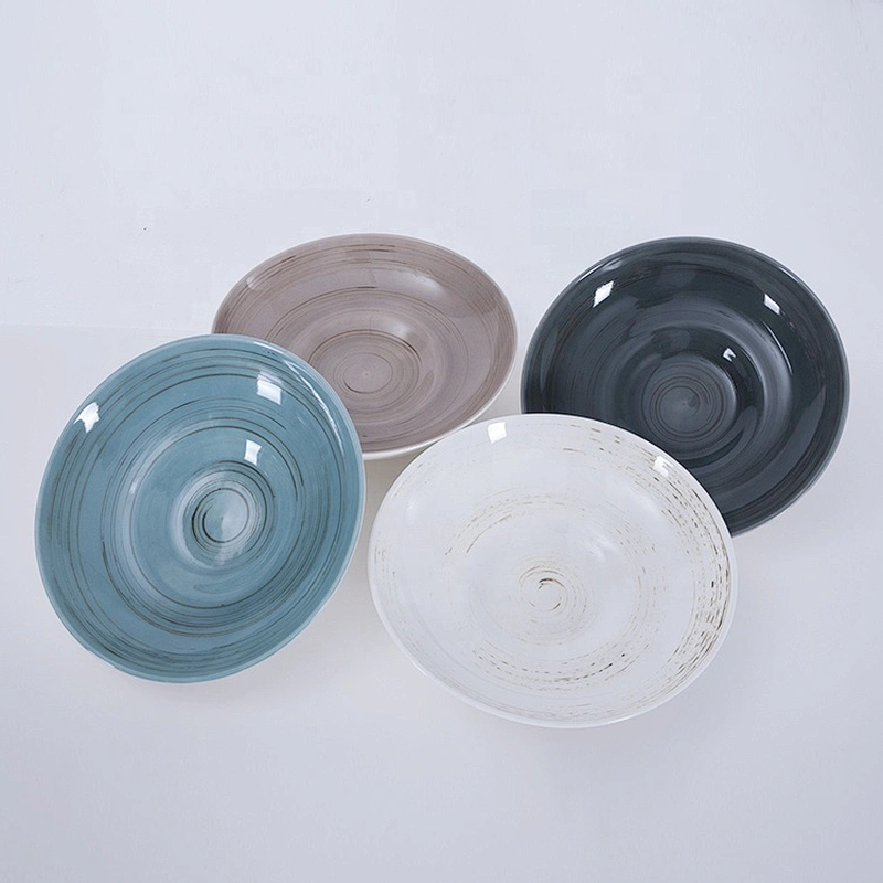 P&T Ware manufacturer grey deep 8 inch restaurant deep porcelain round soup plate