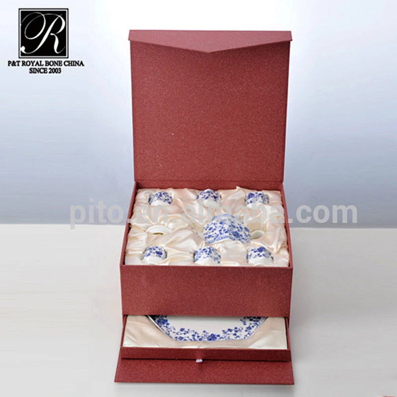 Chinese Style Bone China Ceramic Tea Sets With Gift Box Package