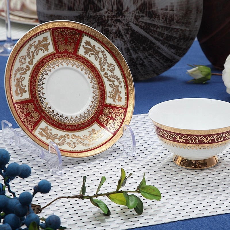 Factory best sale custom Restaurant good price dinner bowl ceramic decal Chinese porcelain rice bowl