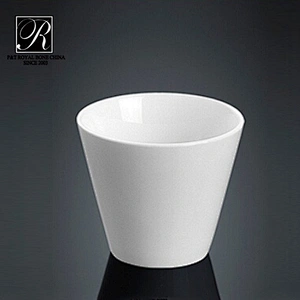 P&T Porcelain Royal Ware, chinese tea cup and pot, plain white tea cup