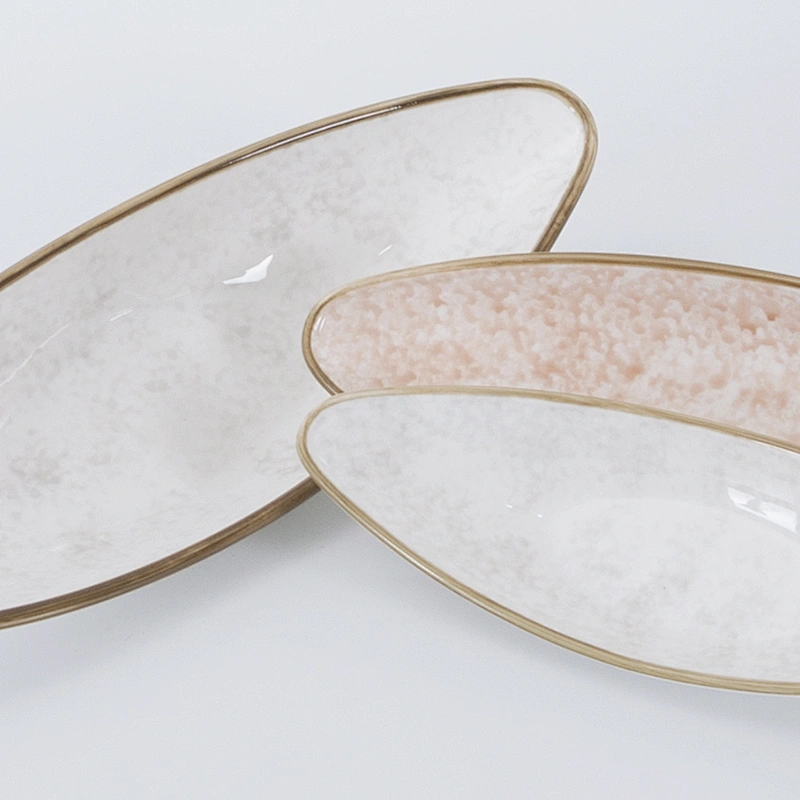 Wholesale Manufacturer Elegant Porcelain Ceramic Tapas Sushi Serving Boat Plate