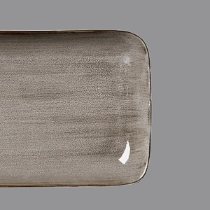 Wholesale grey porcelain restaurant steak dessert ceramic rectangular plates