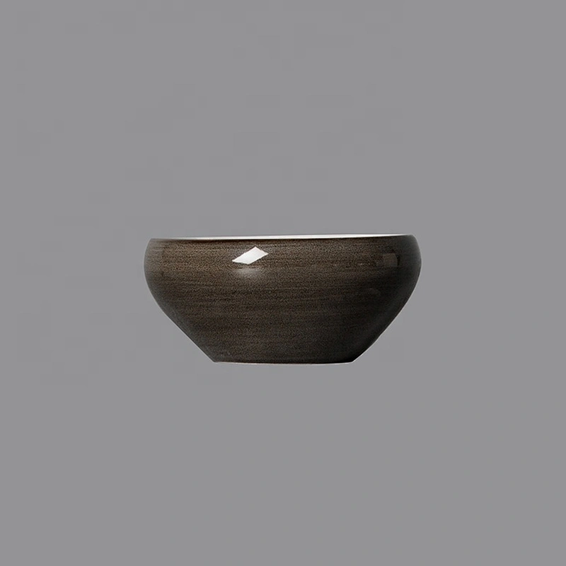 chaozhou grey round porcelain restaurant elegant ceramic snack rice bowl set