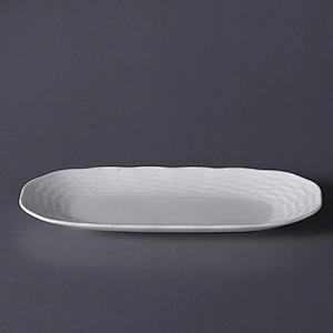 luxury white embossing ceramic tableware set restaurant hotel dinner set bone china