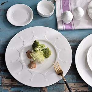 P&T Royal Ware factory white bone china ceramic elegant round wedding under plate for parties