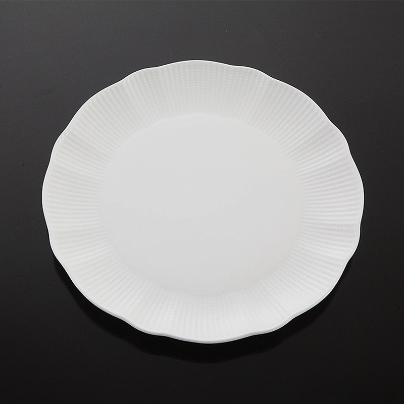 wholesale luxury white wedding ceramic bone china round resturant plates dinner