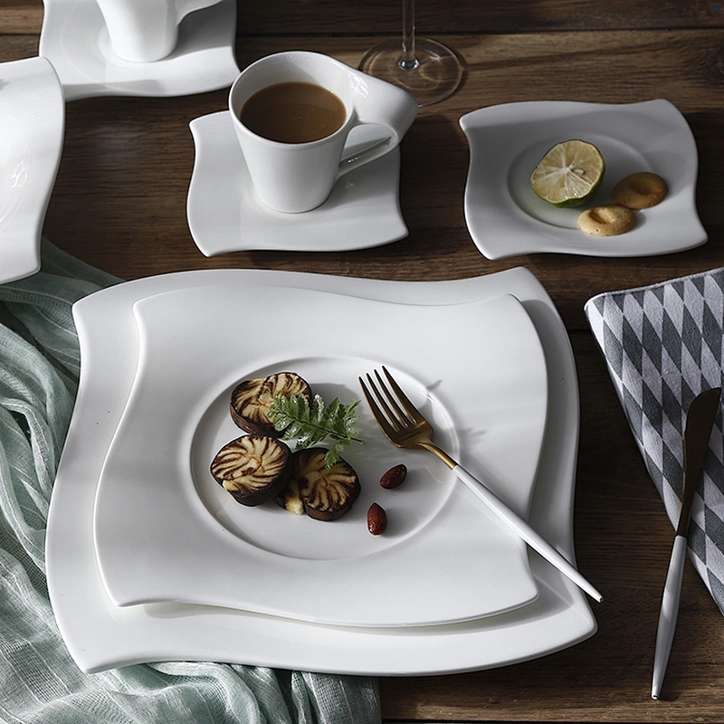 custom logo restaurant dinnerware bone china crockery sets ceramic