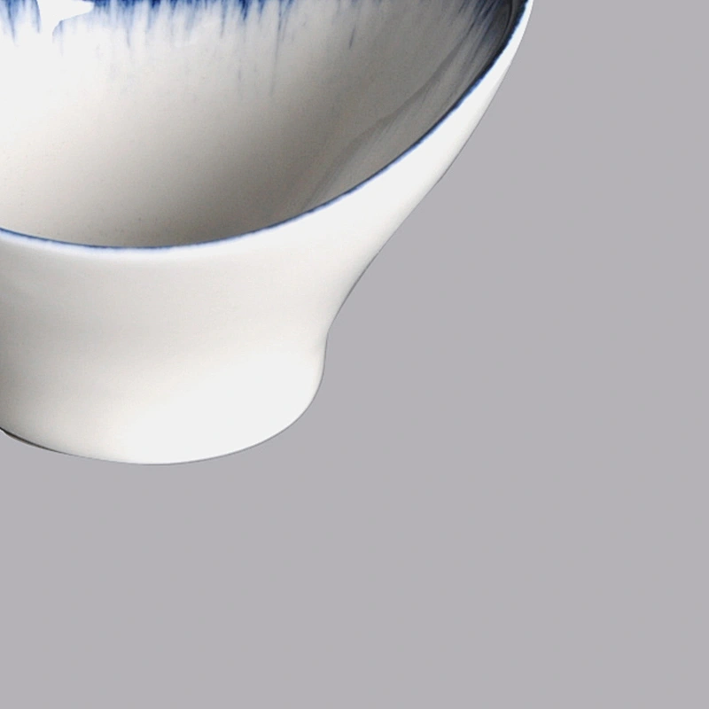 Japanese korean glaze 3 inch small oval bowls sauce ceramic chip dip bowl
