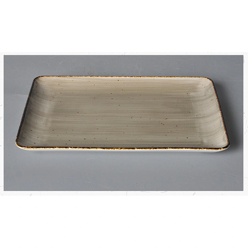 P&T ROYAL WARE  Warm Tones  New Design Smooth Grazed Table Top Rectangle Ceramic Restaurant Hotel catering  Plates Dinner Plate