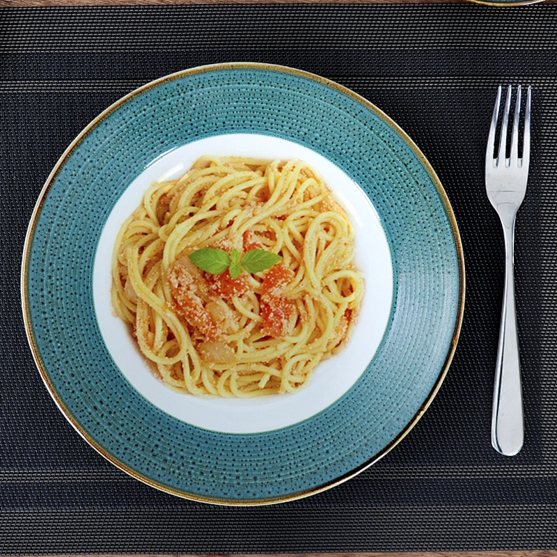 Reactive Rim Tabletop Tableware, China Hotel Reactive Rim Pasta Plate Soup Plate