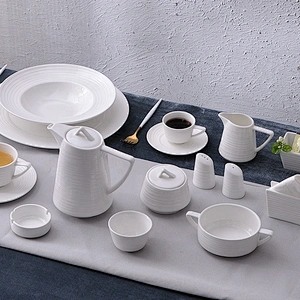 manufacturer dinner set porcelain hotel restaurant banquet white dinnerware ceramic dinnerware set