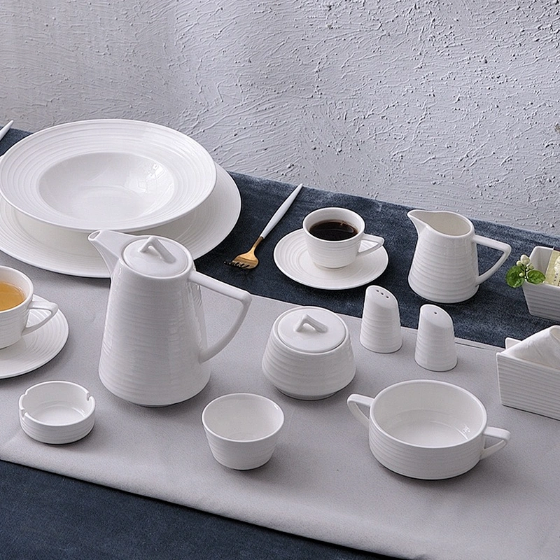 manufacturer dinner set porcelain hotel restaurant banquet white dinnerware ceramic dinnerware set