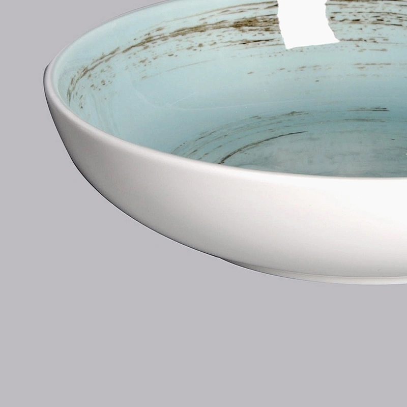 cheap mexican personalized unique restaurant porcelain round serving salad bowl