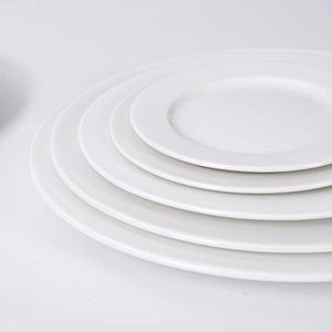 Hotel and Restaurant Banquet Ceramic Dinner Plate, Chaozhou In Stock White Dinner Plates For Restaurant#