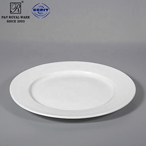 supplier white catering tableware porcelain ceramic plate set with knife
