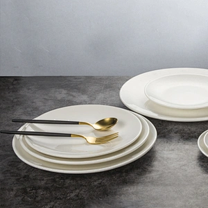 wholesale standard size porcelain banquet buffet hall hotel restaurant wedding kitchen ceramic dinner plate sets