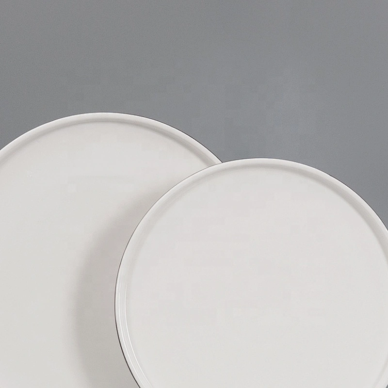 Wholesale Luxury Red Catering Banquet Buffet Tableware Steak Porcelain Dinner Set Plates
