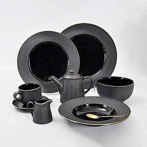 Manufactures Porcelain Tea Set Coffee Shop Porcelain Coffee Cup  Ceramic Black Coffee Cup for Restaurant