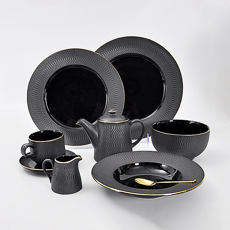 Manufactures Porcelain Tea Set Coffee Shop Porcelain Coffee Cup  Ceramic Black Coffee Cup for Restaurant