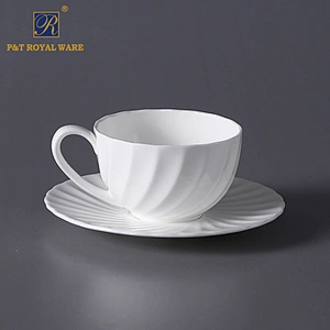 Round 10 Inch Bone China Teacup Saucer Plate
