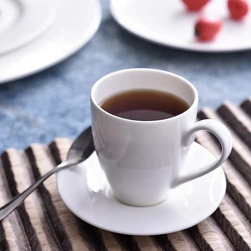 White Reusable Restaurant Bone China Ceramic Coffee Cup Mug
