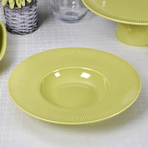Factory Direct Wholesale Hotel and Restaurant Ceramic Porcelain Serving Plate for Salad, Pasta Plate, Soup Plate for Hotel