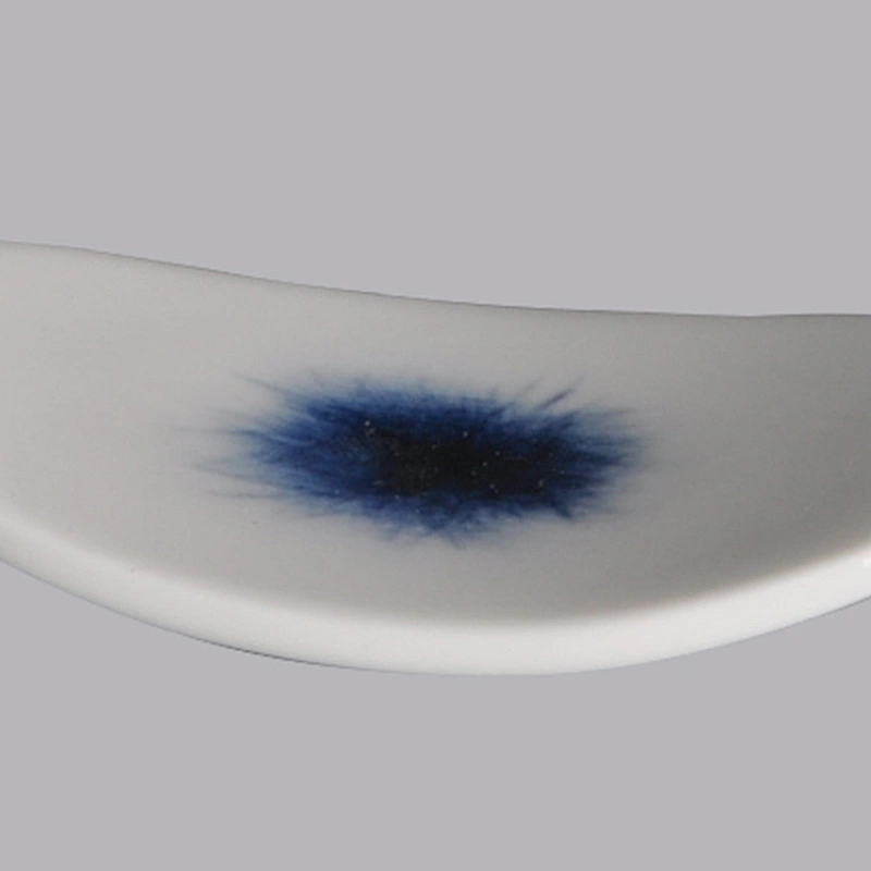 wholesale oval white blue japanese porcelain ceramic chopstick rest