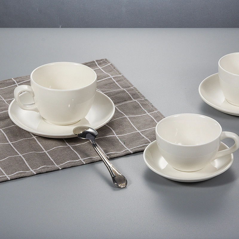 P&T Royal Ware Pure White Ceramics Porcelain 130ML Coffee Tea Cups