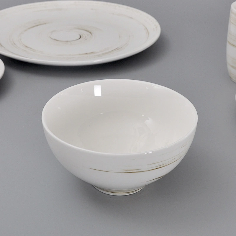 China Restaurant Vibrant Glazes Crockery Ceramic Bowl, Chinaware New Dishwasher Salad Ceramic Bowl