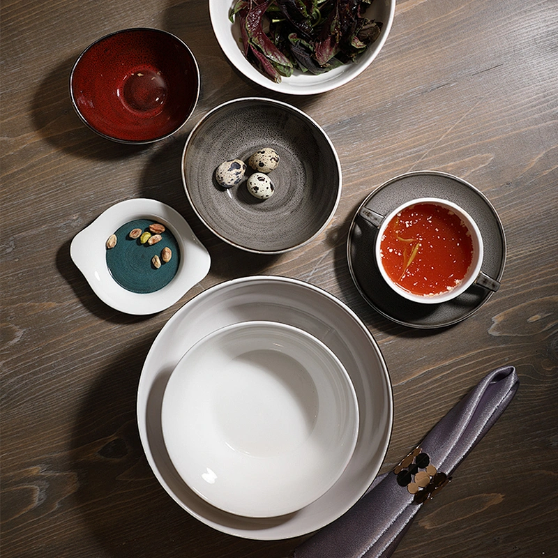 wholesale white soup cup and saucer ceramic porcelain soup cup  with handles